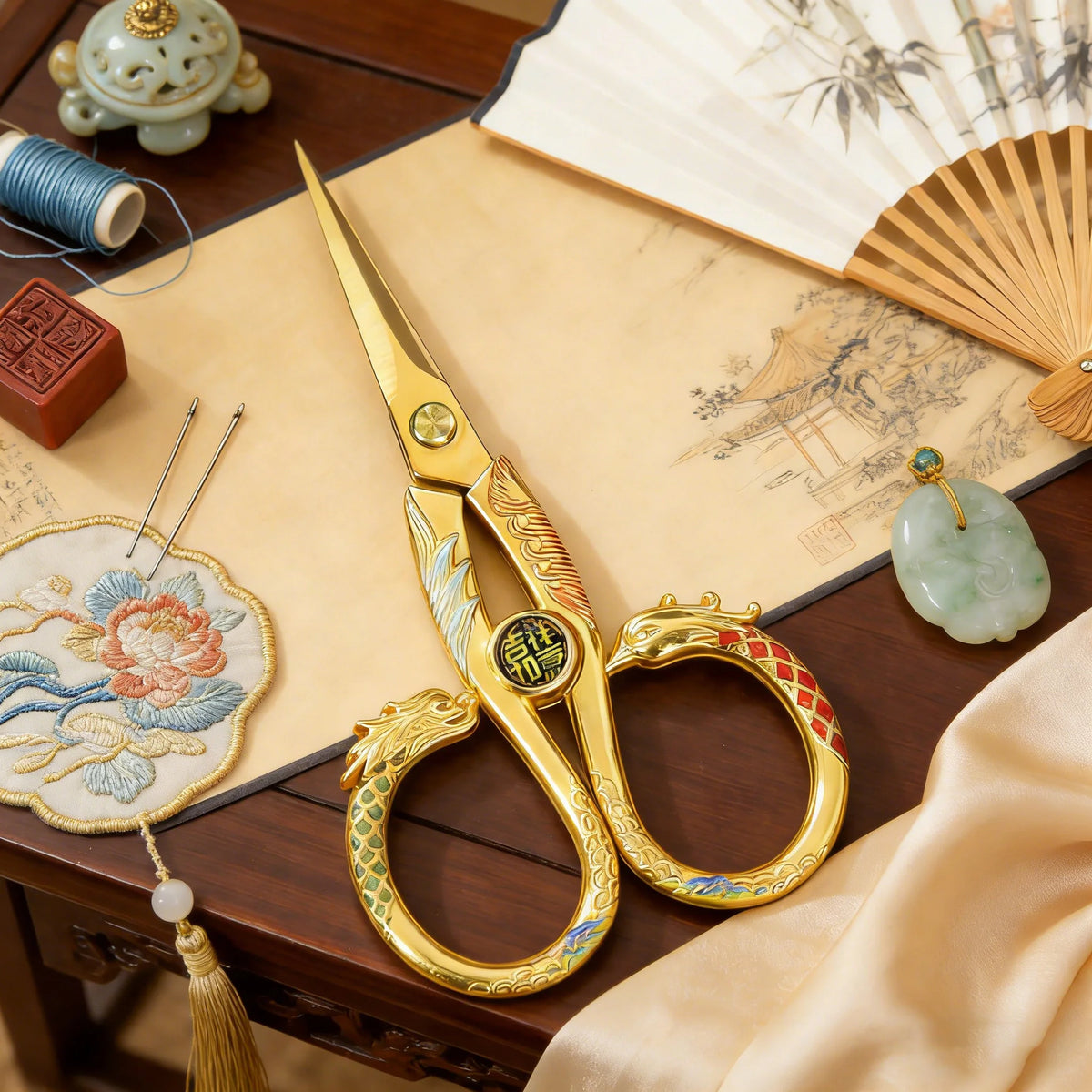 Mini Embroidery Scissors – Precision Sewing & Paper-Cut Shears Embroidery Scissors Axl Scissors-Golden