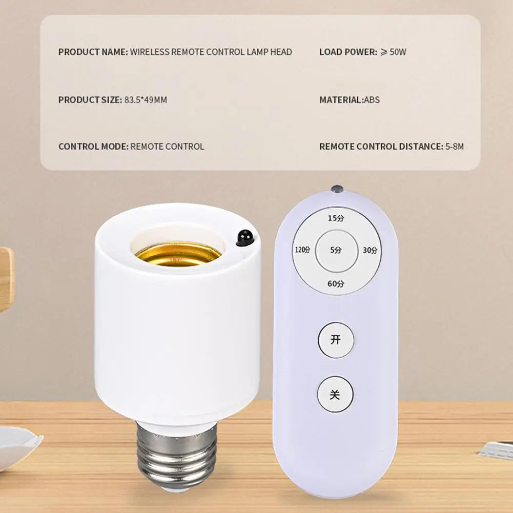 E27 Smart Lamp Holder with IR Remote Control – Timer & Dimmer Smart Lamp Holder Axl