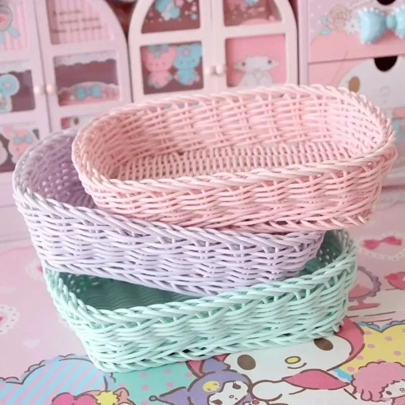 Handwoven Storage Basket – Kitchen, Cosmetics & Home Organizer Woven Storage Basket Axl
