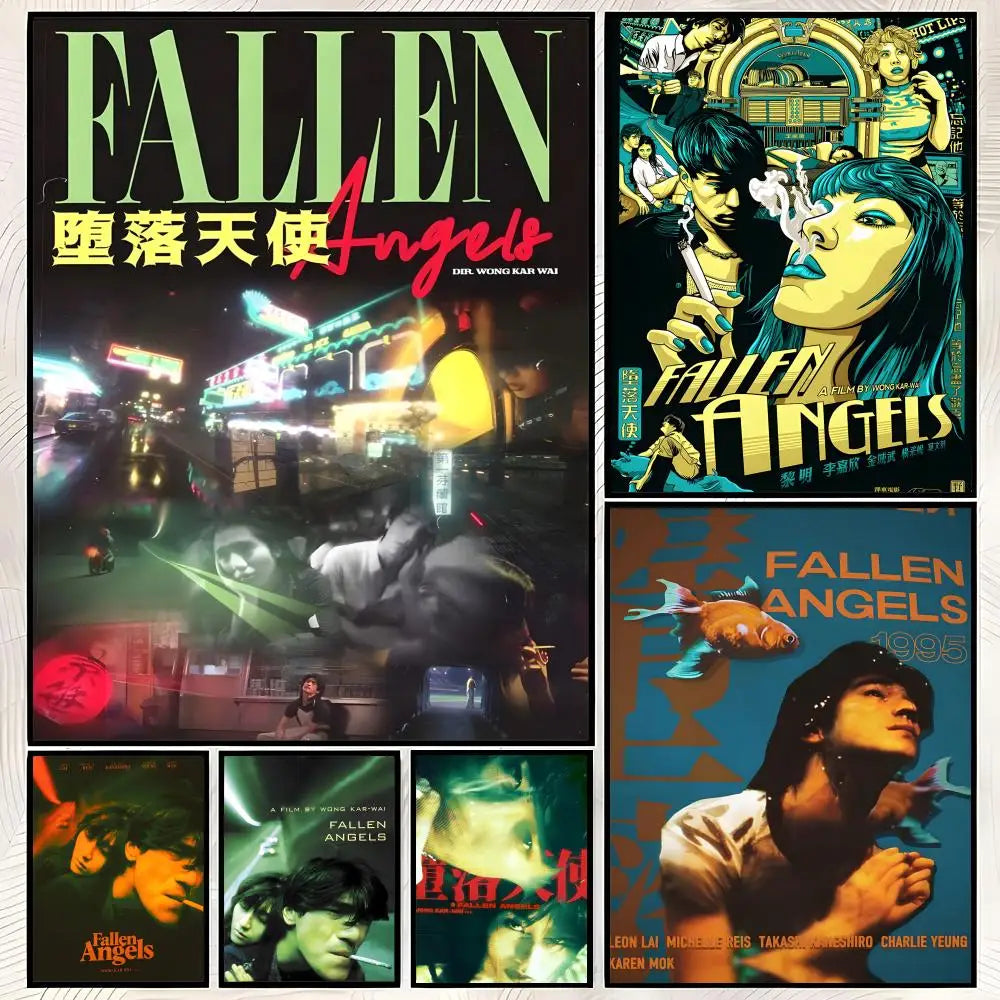 Fallen Angels Movie Poster Self-Stick HD Waterproof Wall Art Movie Wall Poster Axl