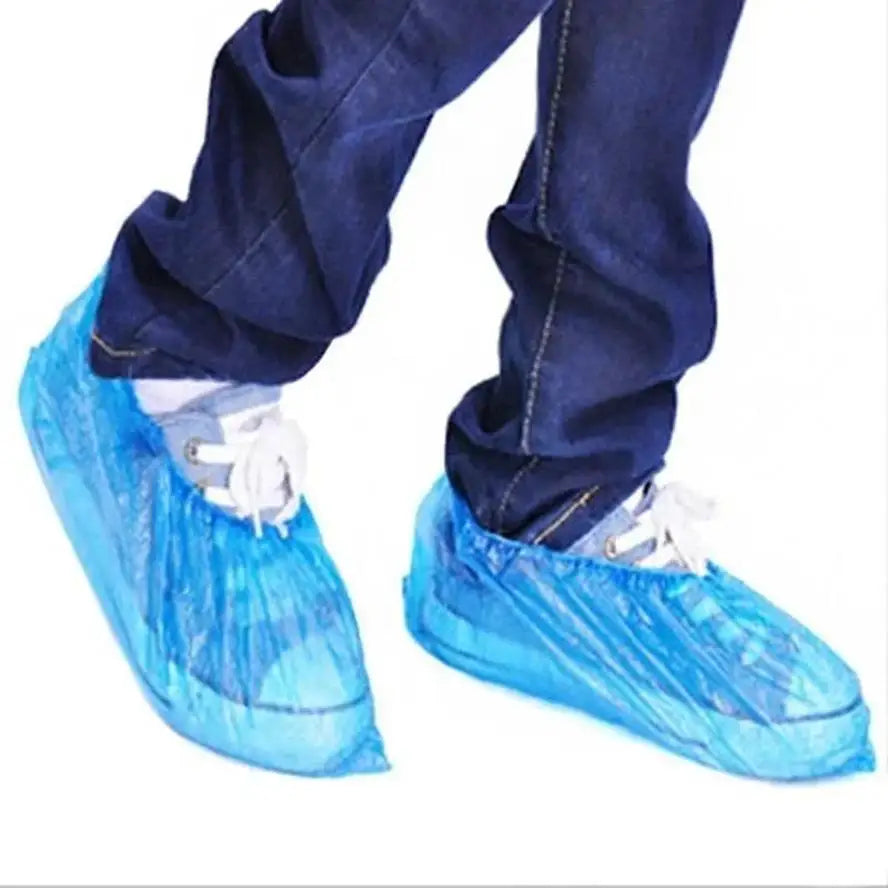 100-Pack Disposable Waterproof Shoe Covers – Non-Slip Overshoes Disposable Shoe Covers Axl