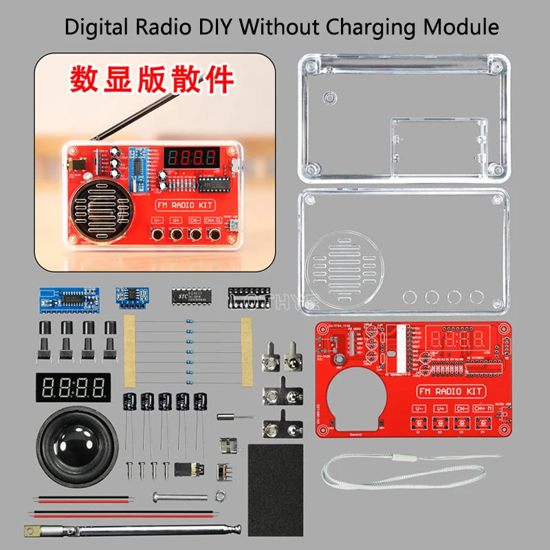 RDA5807 FM Radio DIY Kit – 3W Speaker, 50–108MHz Receiver DIY Electronics Kit Axl No Charging Module