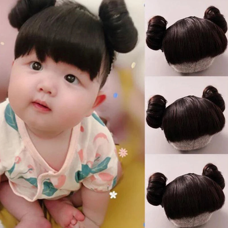 Kids Braided Wig Headband – Fake Bangs Hair Accessory for Girls Kids Wig Headband Axl