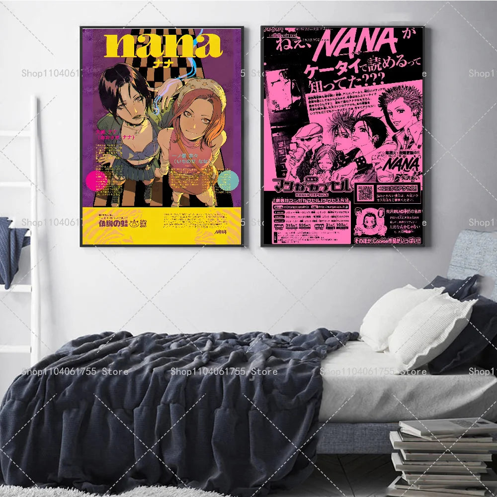 Japanese Anime NANA Poster – Waterproof Self-Adhesive Wall Sticker Anime Wall Poster Axl