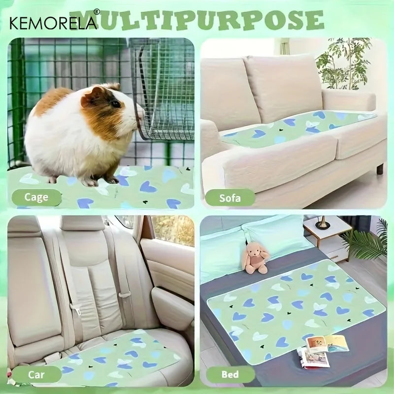 2-Pack Washable Reusable Pet Cage Pads for Small Animals Pet Cage Pad Axl