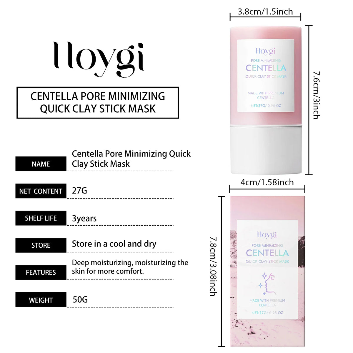 Centella Clay Stick Face Mask – Pore Minimizing & Brightening Clay Face Mask Axl