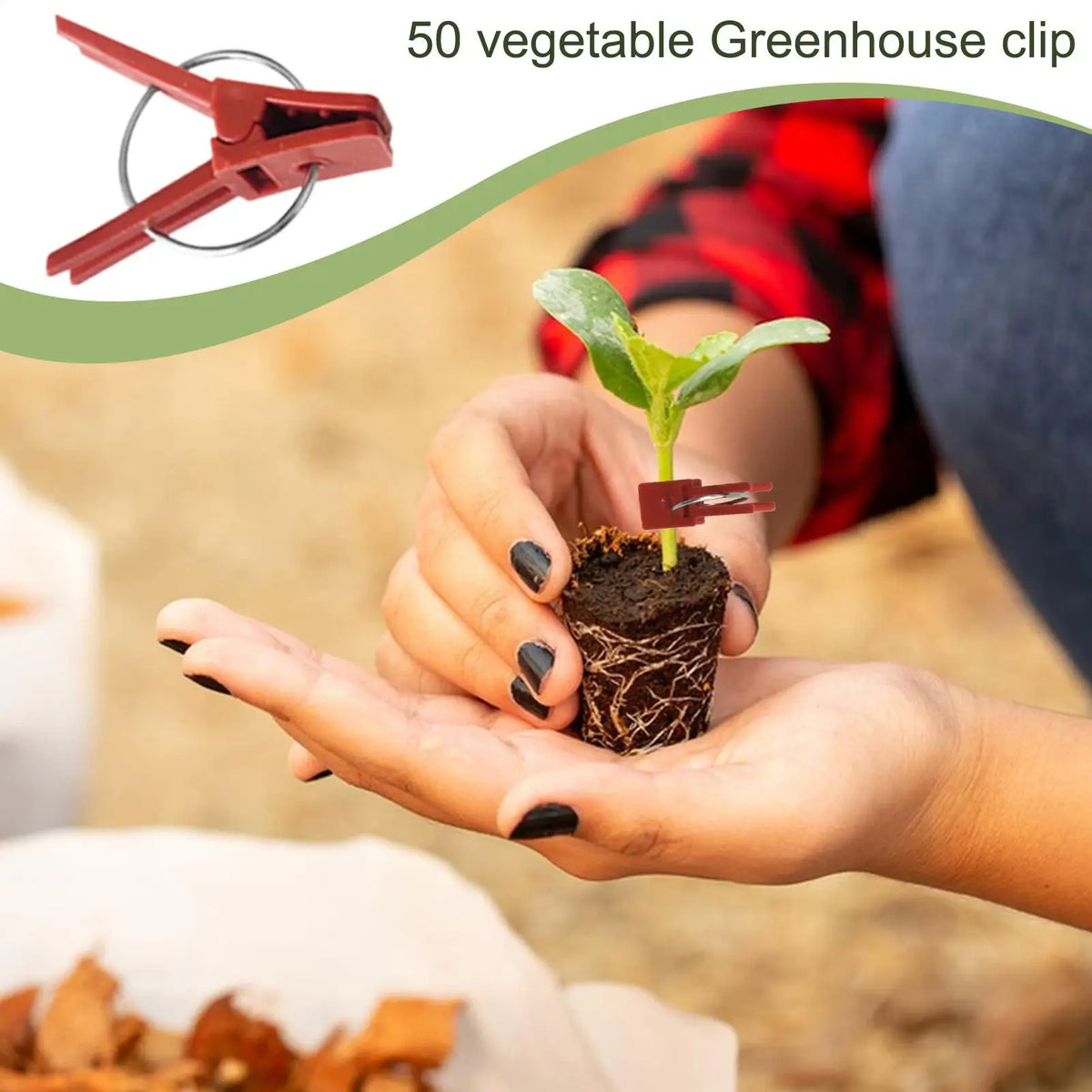50-Pack Plant Grafting Clips – ABS Vegetable & Melon Clamps Plant Grafting Clips Axl