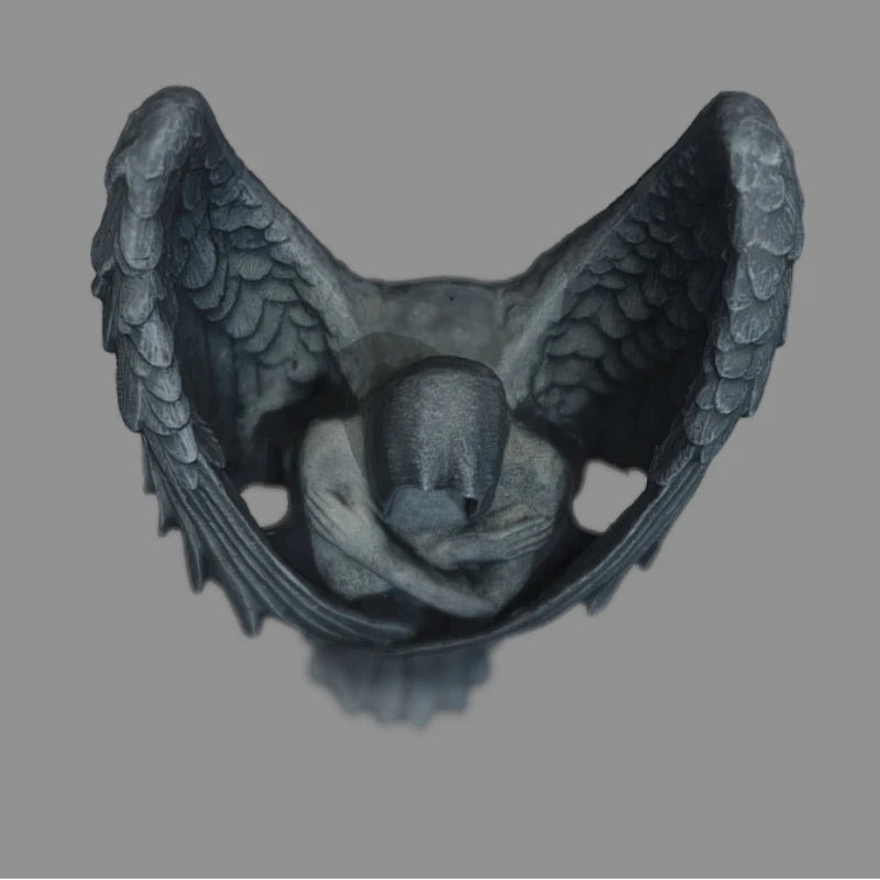 Fallen Angel Cthulhu Faceless Lucifer Resin Statue | Dark Decor Resin Decorative Statue Axl