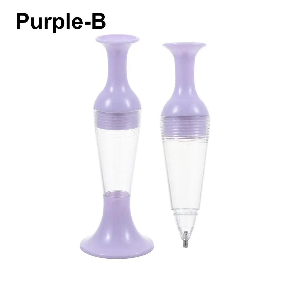 5D Diamond Painting Point Drill Pen – Flower Pot Design Tool Diamond Painting Pen Axl purple-B