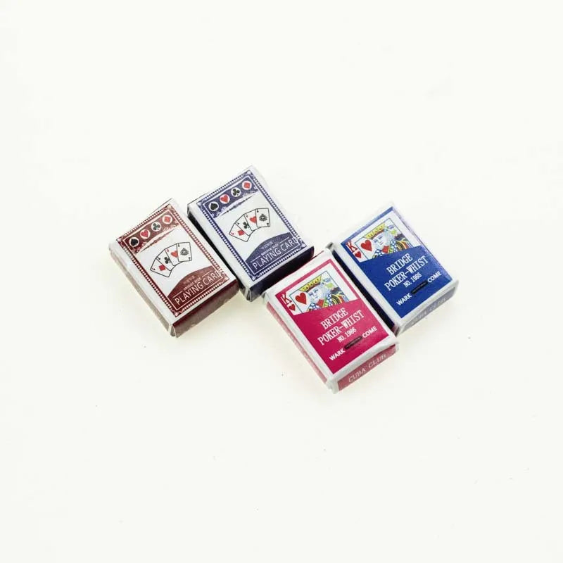 1:12 Dollhouse Miniature Poker Playing Cards – Kawaii Accessory Dollhouse Accessory Axl