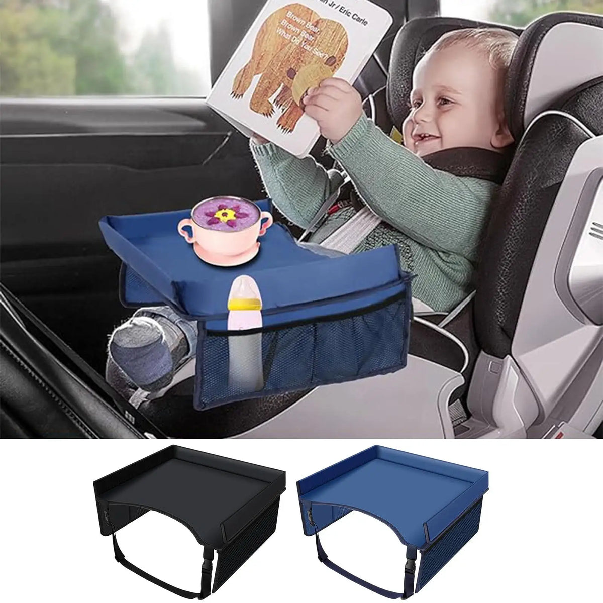 Kids Car Seat Travel Tray – Snack & Play Organizer Kids Travel Tray Axl