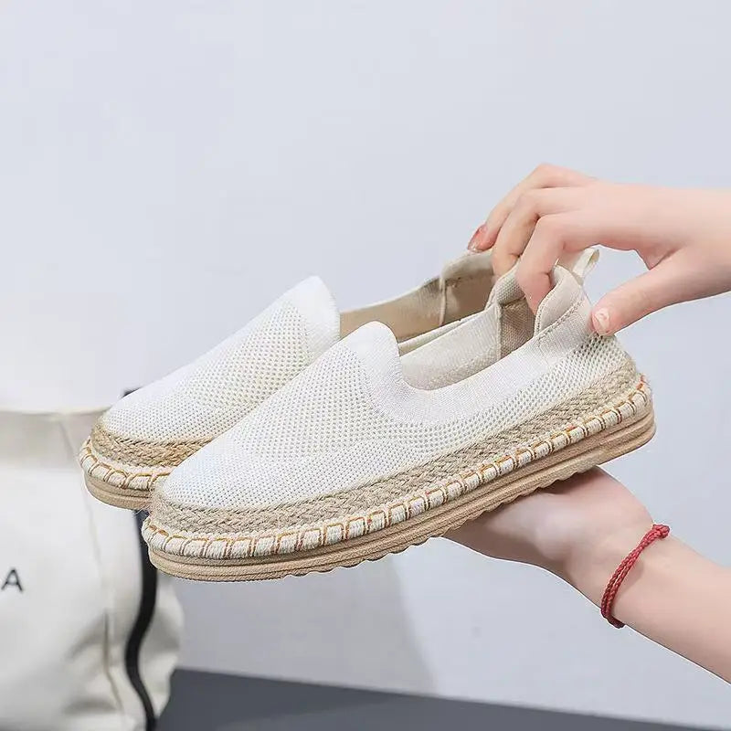 Women's Breathable Mesh Flat Slip-On Shoes | Summer Casual Women's Flat Shoes Axl