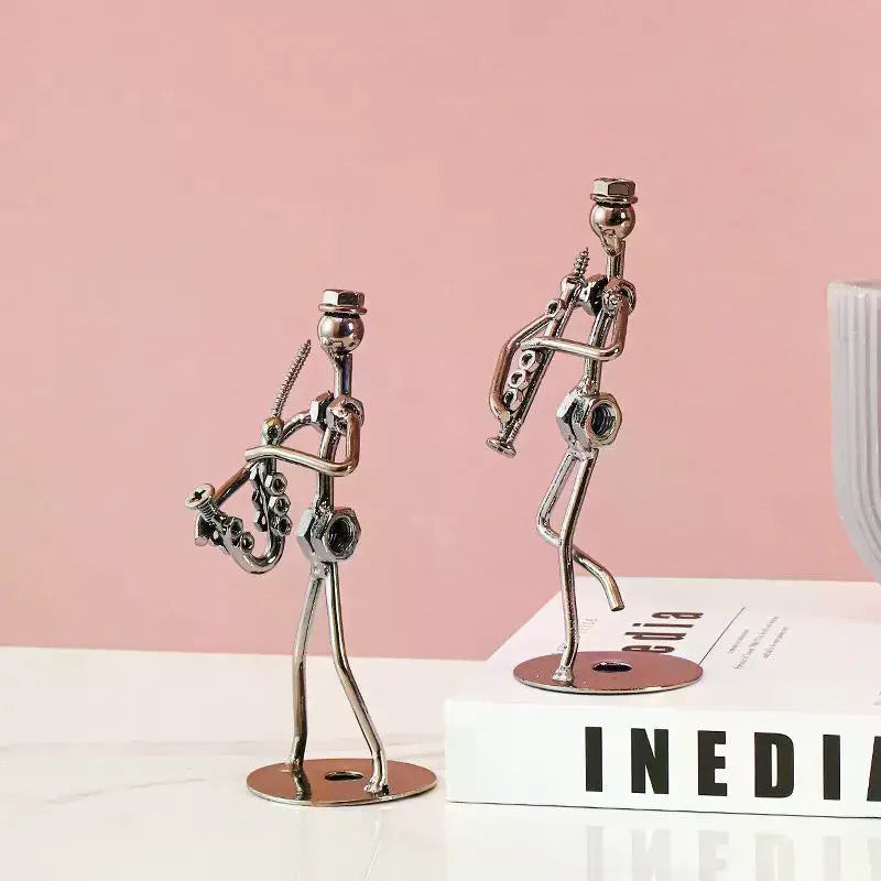 Retro Mini Metal Music Band Figurine | Minimalist Decor Gift Desktop Decor Figurine Axl