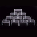 Clear Acrylic Display Risers 10pc – Stackable Makeup & Perfume Stand Acrylic Display Riser Axl Default Title