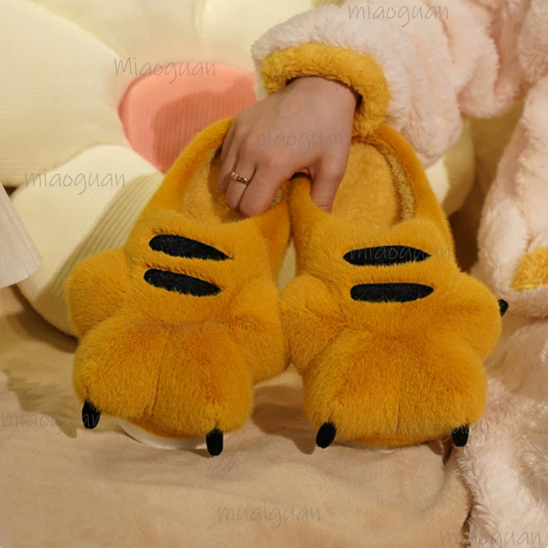 Cartoon Fluffy Plush Slippers – Soft Anti-Slip Indoor Shoes Plush Indoor Slippers Axl