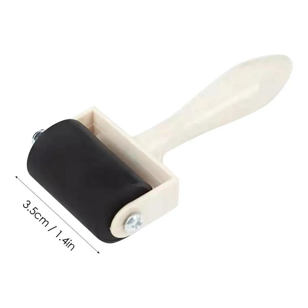 Rubber Ink Roller with Wooden Handle – Art Printing & Stamping Printmaking Roller Axl small