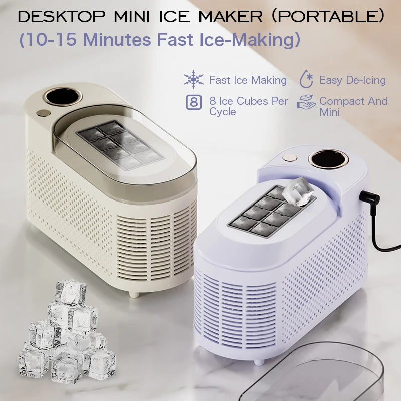 BALASHOV Mini Portable Ice Maker – Home, Car & Camping Portable Ice Maker Axl