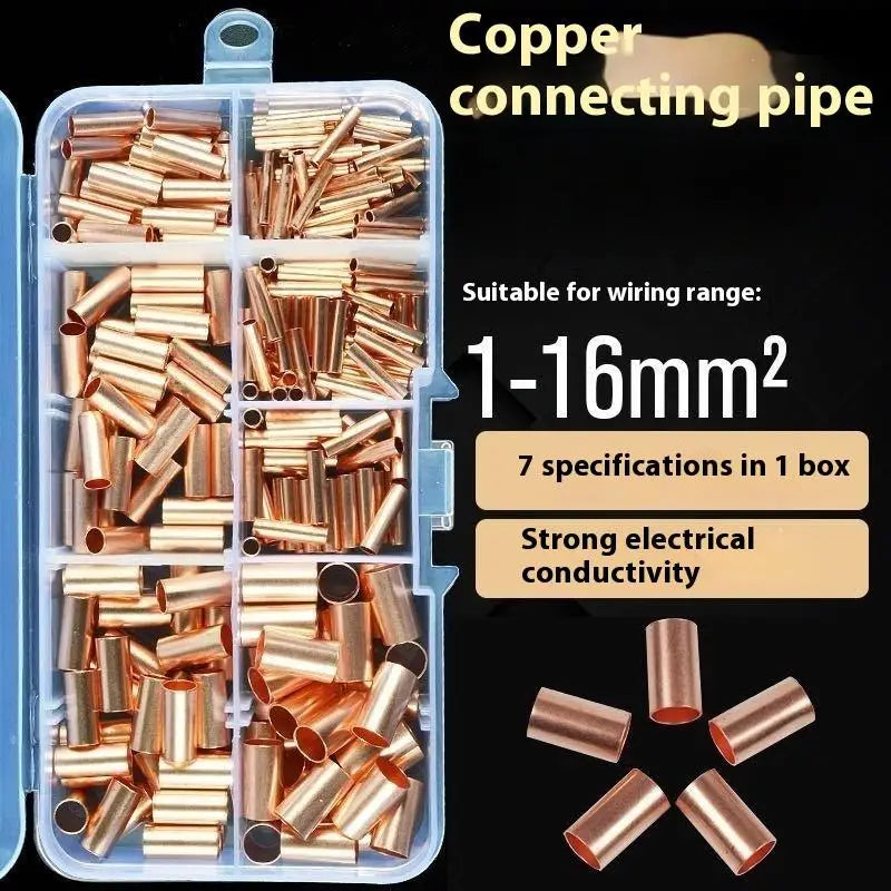 Copper Crimp Connector Kit – 7-Size Wire Ferrule Assortment Crimp Terminal Kit Axl