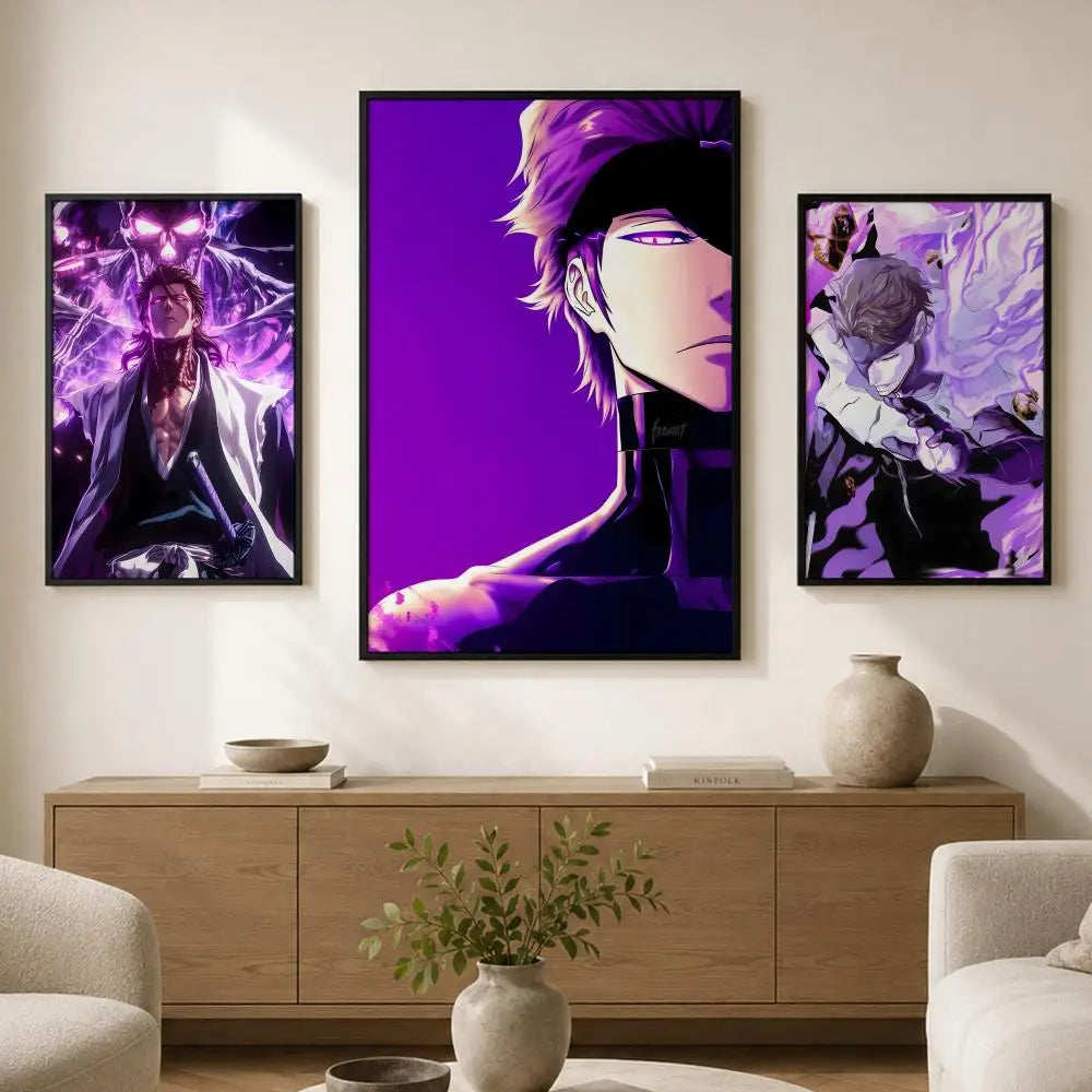 Sosuke Aizen Anime Poster – HD Self-Adhesive Waterproof Wall Art Anime Wall Poster Axl