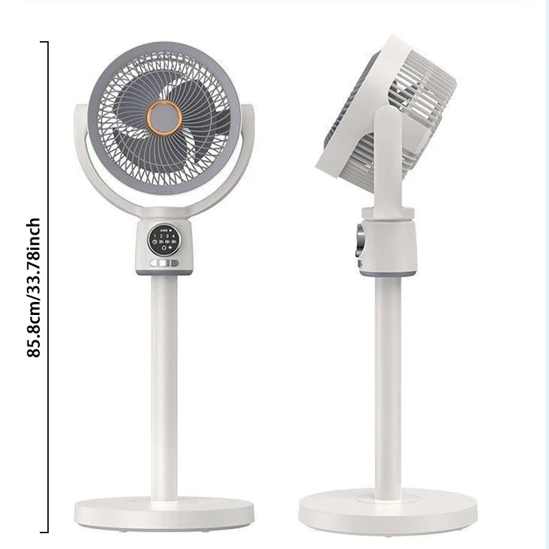 BALASHOV USB Rechargeable Silent Floor Fan with Timer | 12W Rechargeable Floor Fan Axl