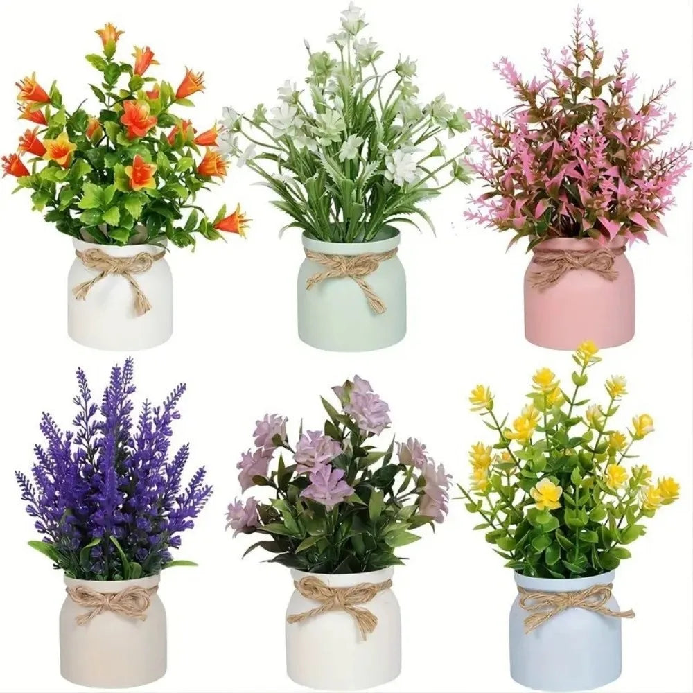 Artificial Succulent Bonsai Potted Plant – Fake Desk Decor Artificial Potted Plant Axl