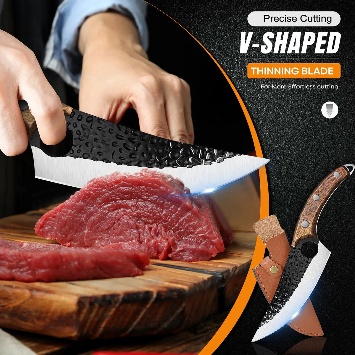 PLYS Forged Stainless Steel Boning Knife – Professional Chef Knife Boning Kitchen Knife Axl