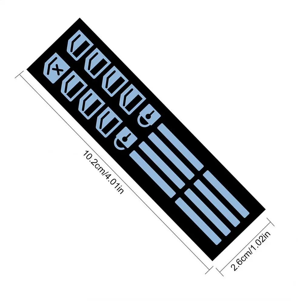 Glow in the Dark Car Button Stickers – Switch Labels | PU Car Interior Stickers Axl Blue
