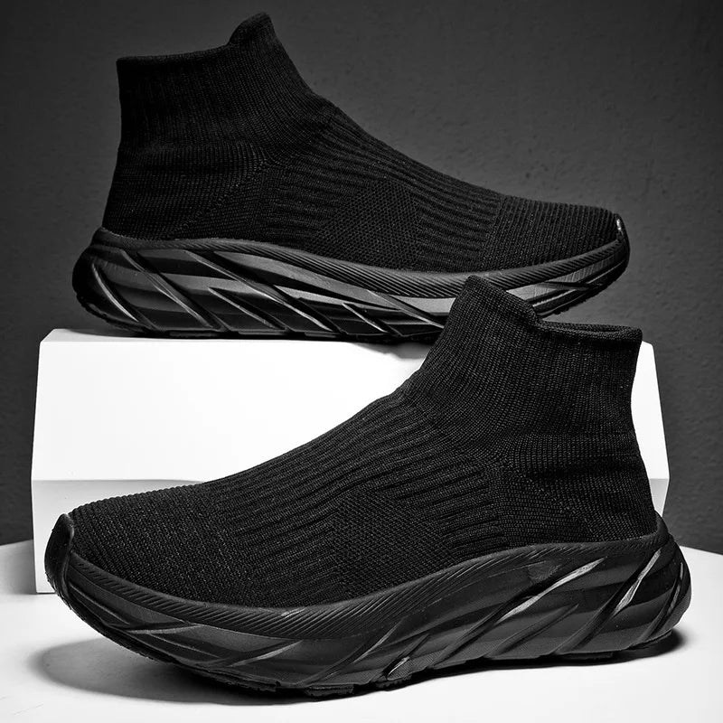 YBQJOO Unisex Slip-On Sneakers – Ultralight Mesh Running Shoes Slip-On Sneakers Axl 271 all black 41