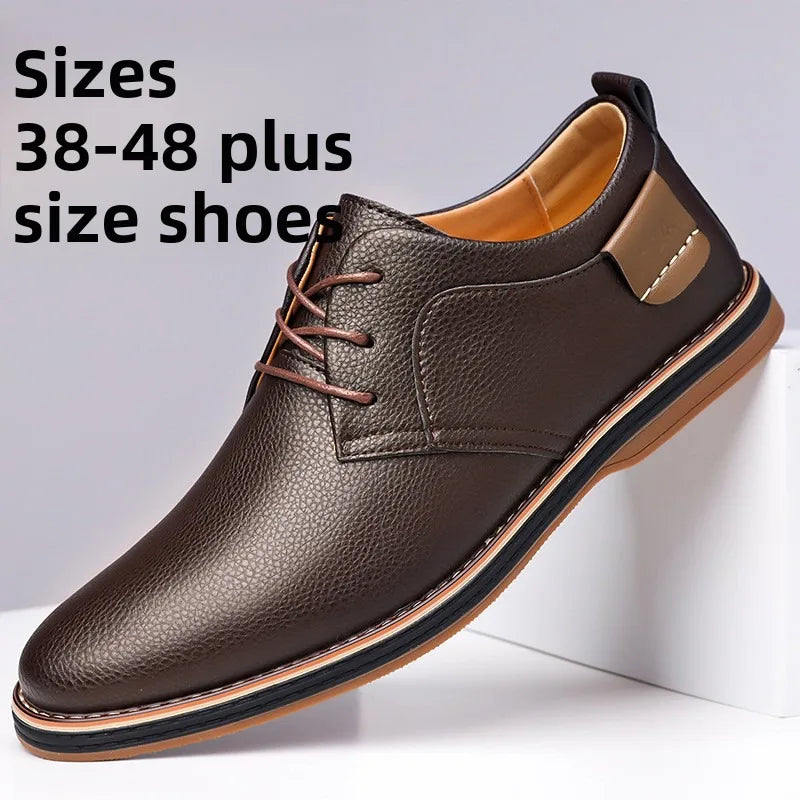 Men's Plus Size Business Dress Shoes – Breathable Lace-Up Men's Dress Shoes Axl