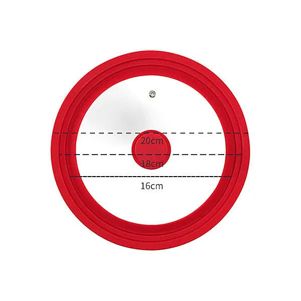 Universal Silicone Glass Pan Lid – Fits 16cm–32cm Cookware Universal Pan Lid Axl Red 16-18-20cm