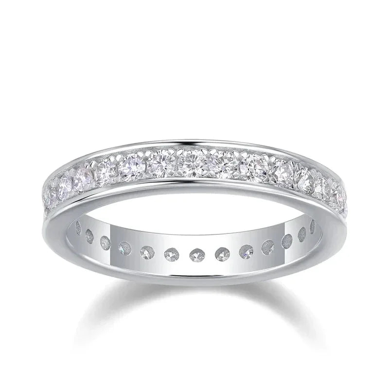 Huitan Cubic Zirconia Pave Ring – Shiny Women's Fashion Band Fashion Ring Axl