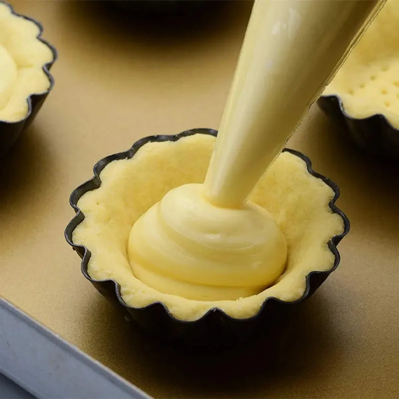 6.5cm Non-Stick Carbon Steel Egg Tart & Pie Mold | Fluted Tin Tart Baking Mold Axl
