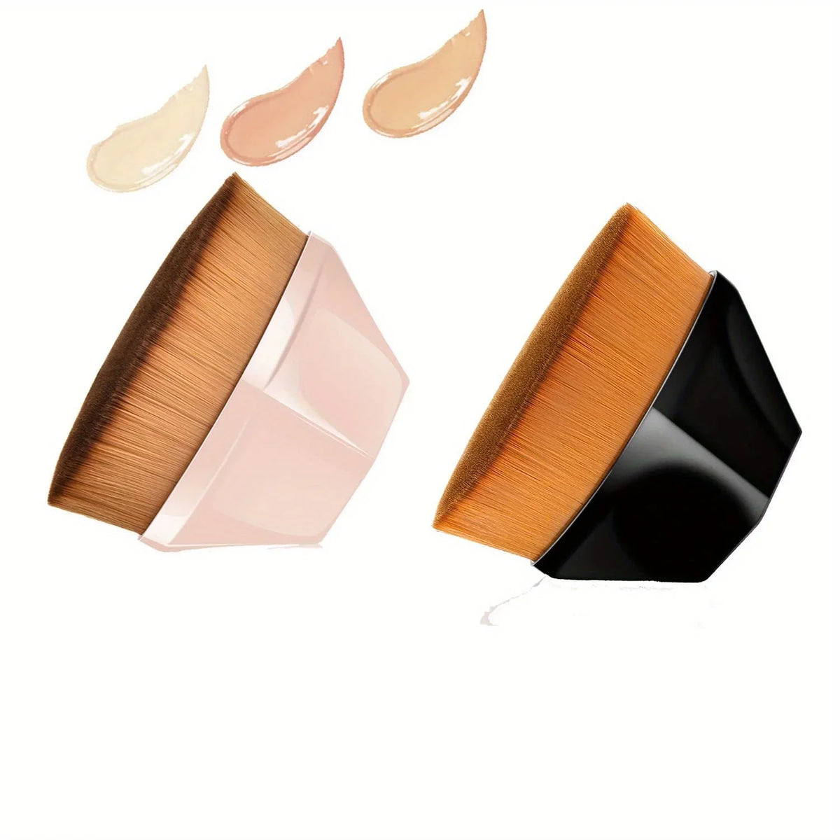 Kabuki Foundation Brush 2-Pack – Flat Top High-Density Set Makeup Brush Set Axl Default Title