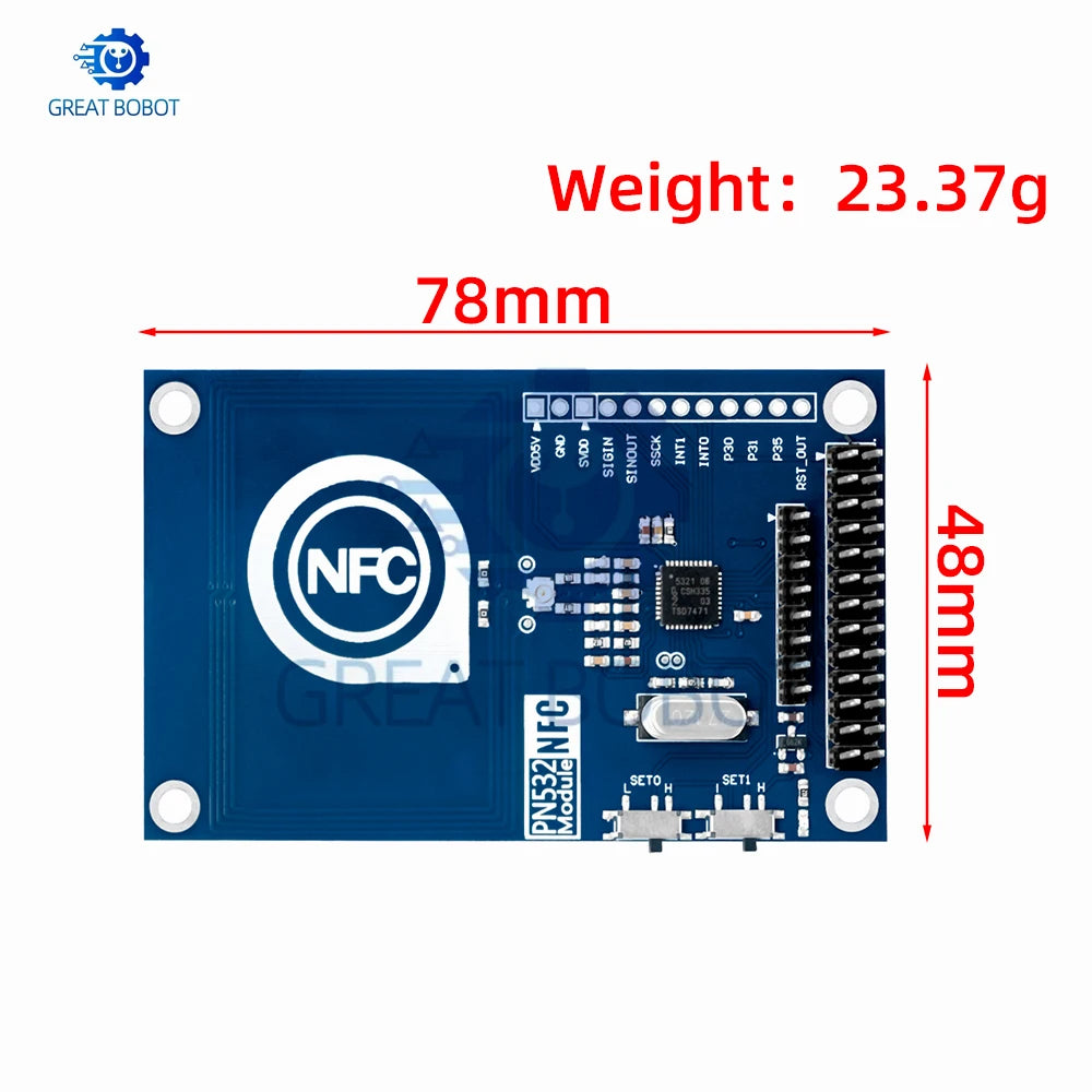 PN532 NFC Module 13.56 MHz Reader/Writer – Arduino & Pi NFC Reader Module Axl