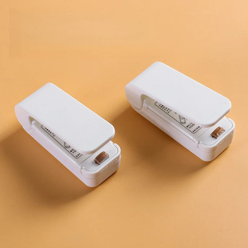 Portable Mini Electric Bag Sealer – Handheld Heat Resealer Handheld Bag Sealer Axl white 2PC