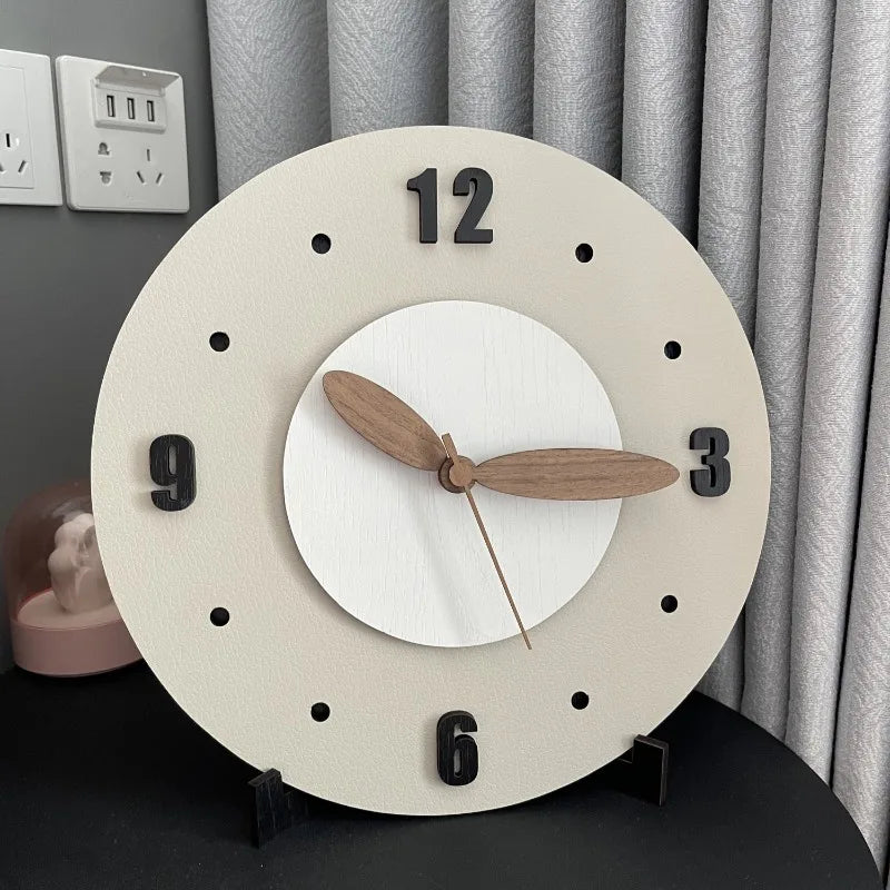 Modern Silent Wood Wall Clock – Minimalist Home Decor Wall Clock Axl