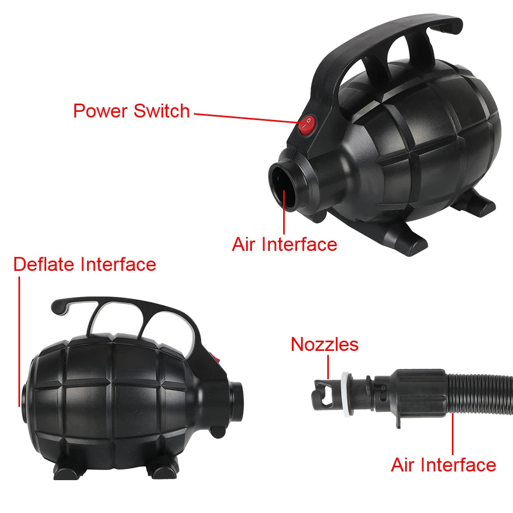 Portable 600W Electric Air Pump for Air Beds & Camping Electric Air Pump Axl