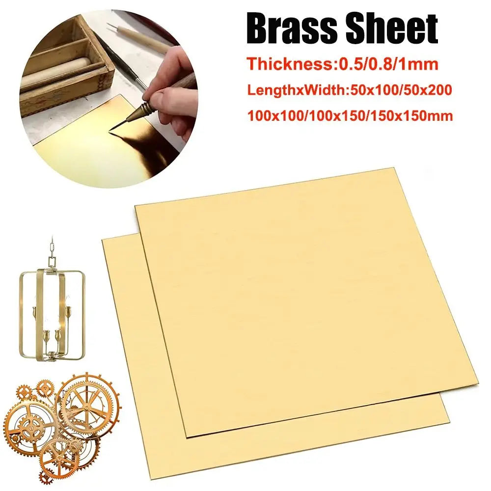 Brass Sheet Metal 0.5/0.8/1mm – CNC DIY Craft Plate Brass Sheet Metal Axl