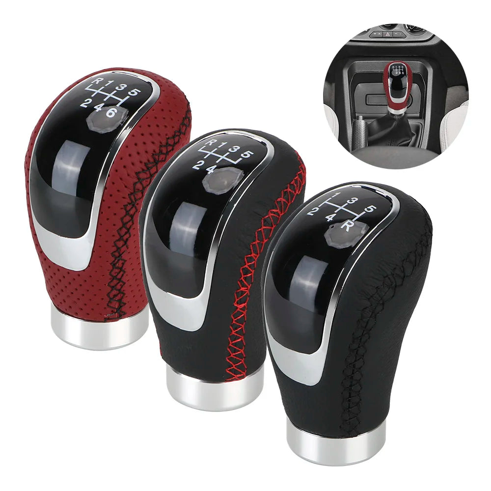 Universal 5/6 Speed PU Leather Gear Shift Knob – Manual Shifter Gear Shift Knob Axl