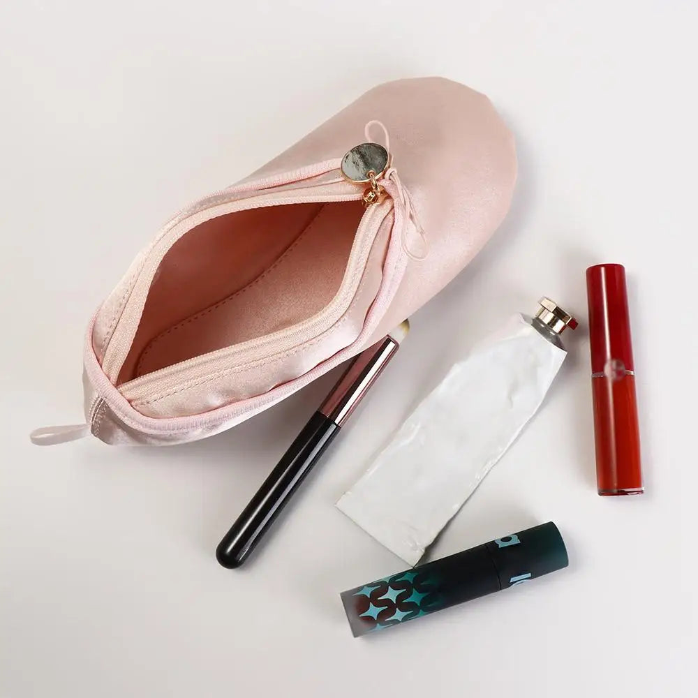 Ballet Shoes Pencil Case & Satin Makeup Bag – Large Organizer Pencil Case & Makeup Bag Axl