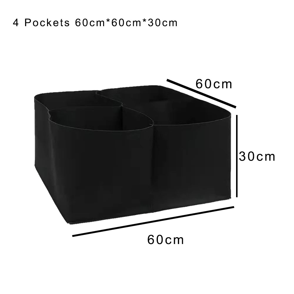 Felt Raised Garden Bed Grow Bags – 4 & 8 Pocket Planter Garden Grow Bags Axl 4 Pockets