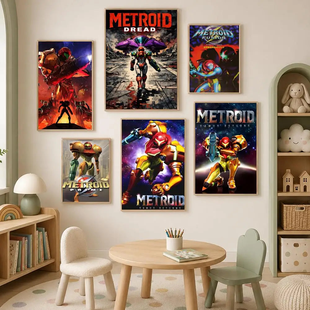 Metroid HD PVC Self-Stick Wall Art Poster – Waterproof Decor Wall Art Poster Axl