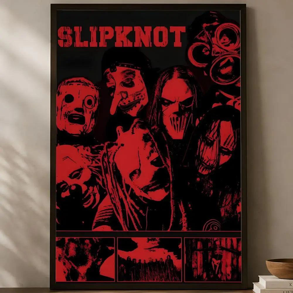 Slipknot HD PVC Self-Stick Wall Art Poster – Waterproof Decor Wall Art Poster Axl White19 60X90cmNoframe
