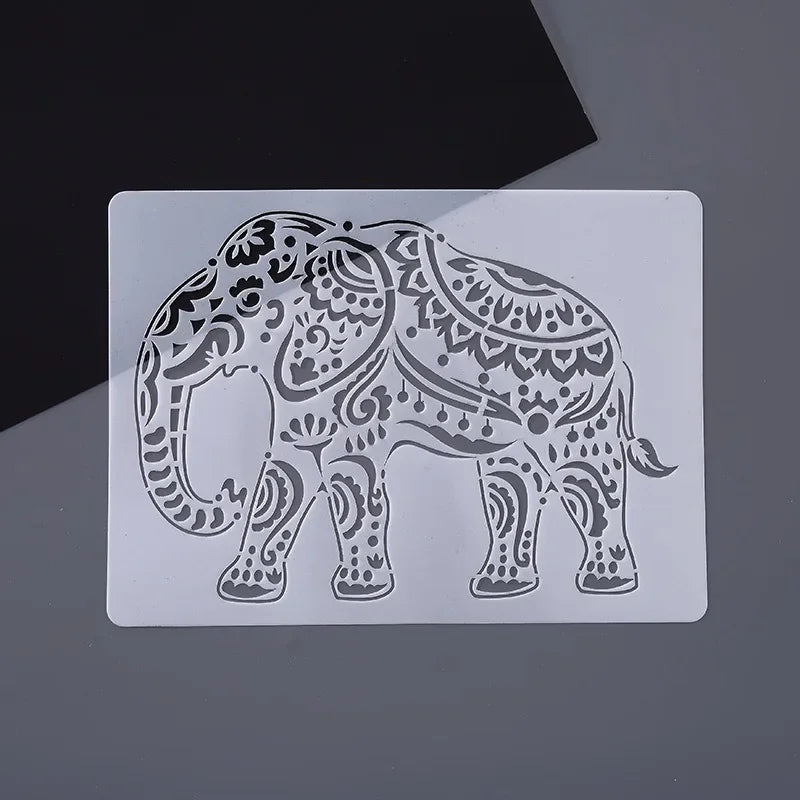DIY Animal Stencils – Drawing Templates for Painting & Decor Art Stencil Set Axl Elephant