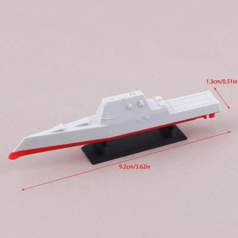Zumwalt Destroyer Warship Model 1:2000 Scale Full Hull & Waterline Military Ship Model Axl A2