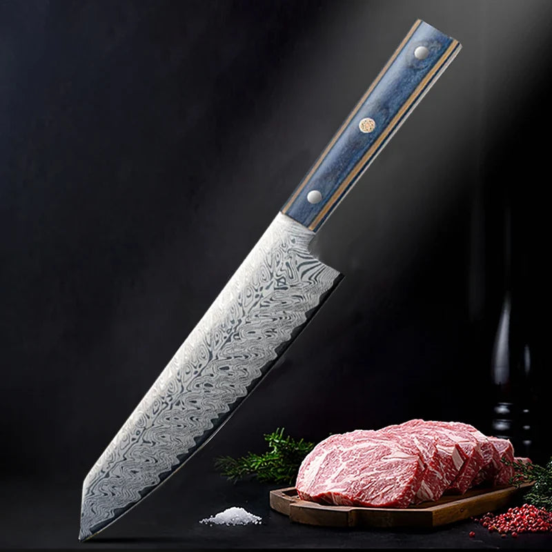 Damascus Steel Chef's Knife – Japanese-Style Wooden Handle 20cm Damascus Chef's Knife Axl Kitchen knife