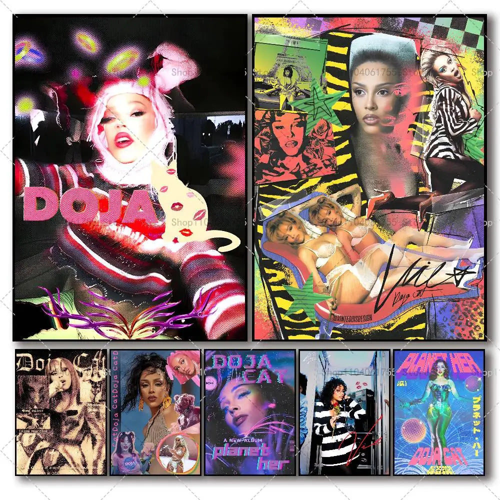 Doja Cat Self-Adhesive Wall Art Poster – Vivid Color Print Wall Art Poster Axl