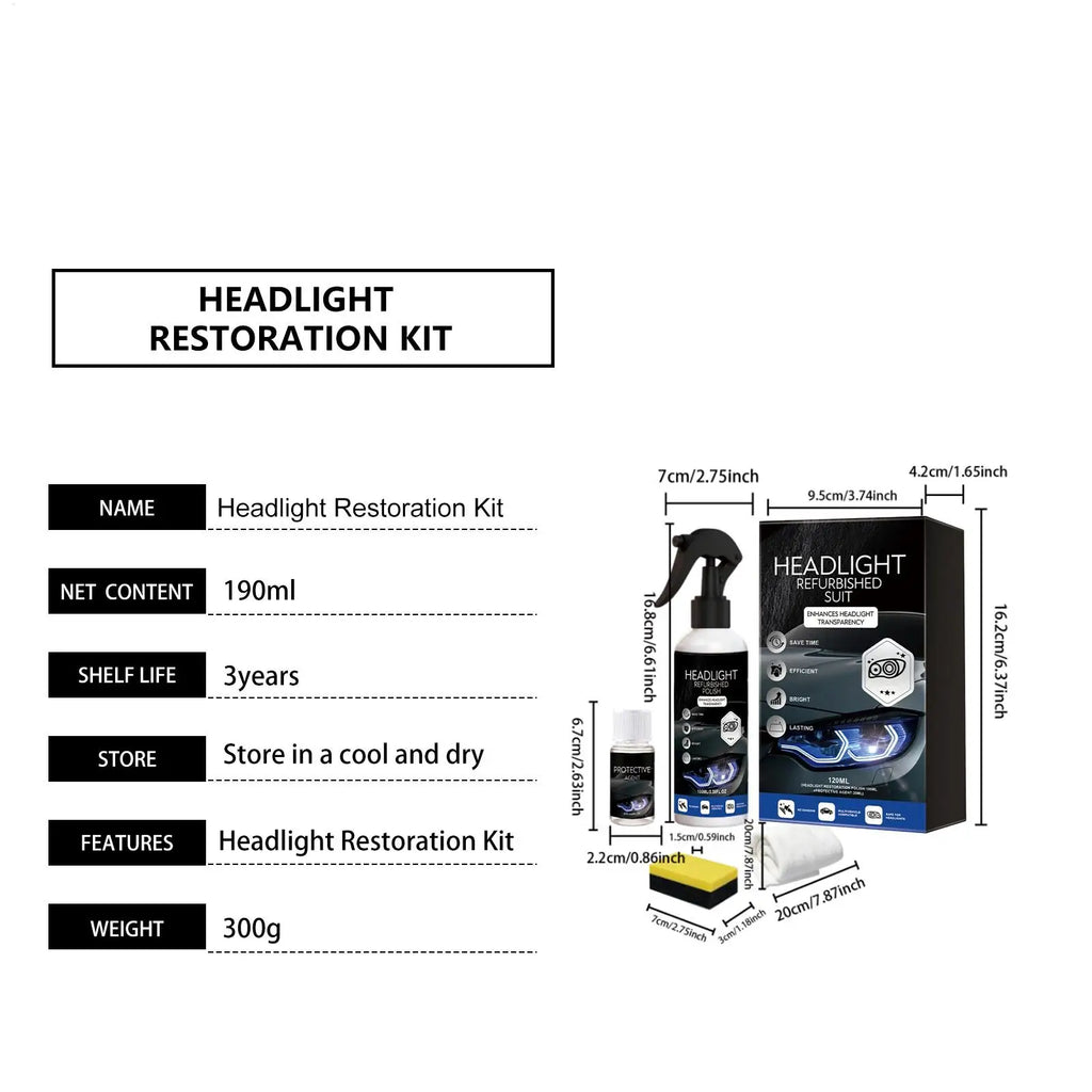 Headlight Restoration Kit – Lens Cleaner & UV Protection Headlight Restoration Kit Axl
