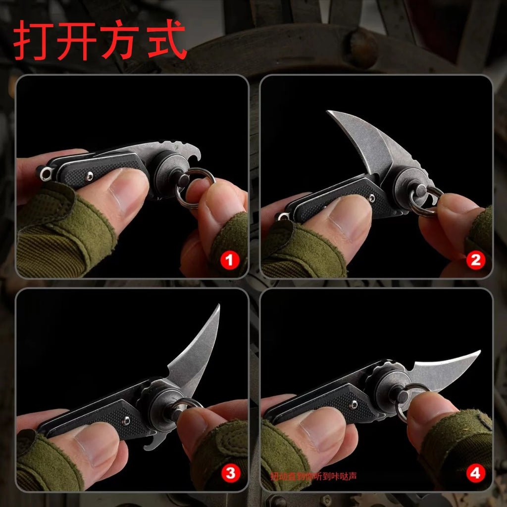 EDC Folding Pocket Knife – G10 Handle & Carbon Steel Blade Folding Pocket Knife Axl