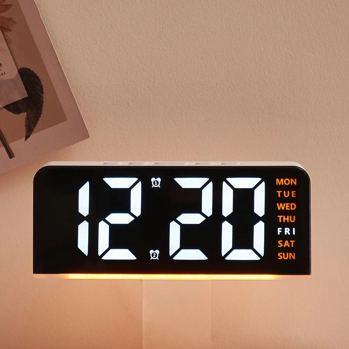 7" LED Digital Alarm Clock – Dual Alarm, Date & Night Light Digital Alarm Clock Axl